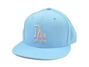 MLB Los Angeles LA Dodgers Light Blue American Needle Fitted 7 3 8 Flat Bill Hat