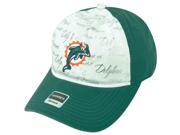 NFL Miami Dolphins Reebok Women s Clipbuckle White Aqua Silver Cap Hat DH1686