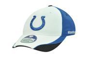 NFL Indianapolis Colts Flex Fit Small Medium White Blue Reebok Sideline Hat Cap