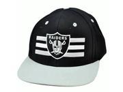 NFL Oakland Raiders Black Gray White Authentic Reebok Snapback Flat Bill Hat Cap