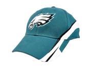 NFL Philadelphia Eagles Small Medium MD Turquoise White Team Cap Hat Flex Fit