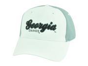 NCAA Georgia Bulldogs Dawgs Velcro Two Tone Script Hat Cap Constructed White