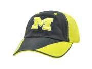 NCAA Michigan Wolverines Flip Garment Wash Sun Buckle Navy Blue Relaxed Hat Cap