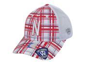 NCAA Top of the World Nebraska Cornhuskers Empire Plaid Mesh Sun Buckle Hat Cap