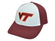 NCAA Virginia Tech Hokies VT Twill Cotton Two Tone Velcro Adjustable Hat Cap
