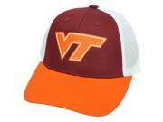 NCAA Mesh Twill Snapback Two Tone Curved Adjustable Hat Cap Virginia Tech Hokies