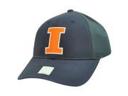 NCAA Illinois Fighting Illini Twill Blue Grey Velcro Two Tone Adjustable Hat Cap