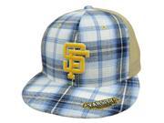NCAA San Francisco SF Gators Plaid Flat Bill Snapback Mesh Distressed Hat Cap