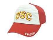 NCAA Southern California Trojans USC Garment Wash Velcro Two Tone Cotton Hat Cap
