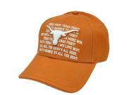 NCAA Texas Longhorns Adjustable Curved Bill Velcro Constructed Fight Song Chino