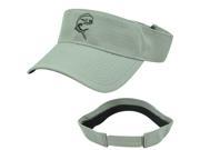 Fish Bass Fishing Outdoor Hunting Camping Adjustable Velcro Grey Visor Hat Cap
