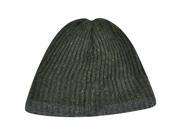 Plain Green Grey Cuffless Beanie Fur Knit Toque Hat Cap Skully Fleece Solid