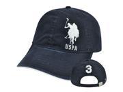 Solid Horse US Polo Association Assn Adjustable Clip Buckle Garment Wash Cap Hat