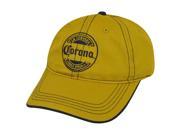 Corona Extra Mexico Beer Mas Fina Garment Wash Velcro Adjustable Hat Cap Mustard