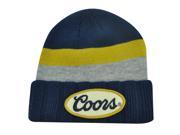 COORS CERVEZA BEER BLUE GRAY KNIT BEANIE TOQUE HAT CAP