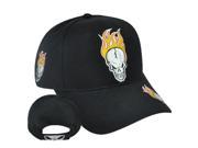 Stoned To The Bone Hat Cap Adjustable Acrylic Curved Bill Velcro Skull Flames