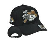 Stoned To The Bone Hat Cap Cowboy Skulls Heads Guns Adjustable Velcro Acrylic