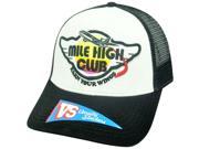 Mile High Club Earn Your Wings Mesh Snapback Mesh Airplane Two Tone Hat Cap