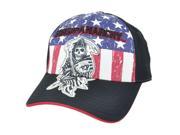 Sons of Anarchy Flex Fit L XL SOA Show American Flag Distressed SAMCRO Hat Cap