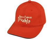 Wings Beachwear Here Comes Trouble Youth Relaxed Adjustable Velcro Red Hat Cap