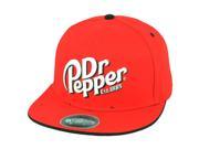 Dr Pepper Brand Famous Soda Pop Refreshment Drink Flat Bill Snapback Hat Cap