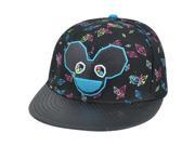 Deadmau5 DJ Faux Leather Diamonds Dubstep EDM Music Snapback Hat Cap Flat Bill