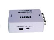 RCA AV to HDMI Converter Adapter Mini Composite CVBS to HDMI AV2HDMI Converter in Retail Package 1080P