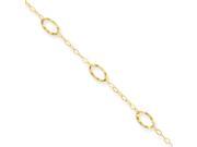 14k Oval Shapes 9in with 1in ext Anklet