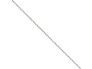 14k White Gold 1.65mm Solid D C Cable Chain