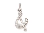 Sterling Silver Polished & Symbol Pendant Sterling Silver Polished & Symbol Pendant