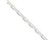Sterling Silver 2.90mm Fancy Diamond cut Open Link Cable Chain