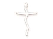 Sterling Silver Polished Freeform Cross Pendant Sterling Silver Polished Freeform Cross Pendant