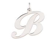Sterling Silver Large Fancy Script Initial B Charm Sterling Silver Large Fancy Script Initial B Charm