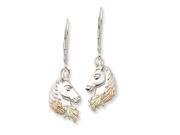 Sterling Silver & 12K Small Horsehead Leverback Earrings Sterling Silver & 12K Small Horsehead Leverback Earrings