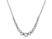 Sterling Silver Polished Graduated Bead Necklace Sterling Silver Polished Graduated Bead Necklace