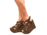LADIES HIGH WEDGE HEEL CHUNKY SOLE PLATFORM WOMENS STRAPPY SANDAL SHOES SIZE
