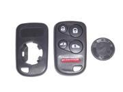 Remote Keyless Entry Fob Shell Case and 5 Button Pad Fits Honda Remotes 72147 S0X A01