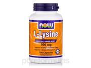 L Lysine 500 mg 100 Capsules by NOW