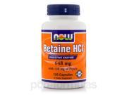 Betaine HCI 648 mg 120 Veg Capsules by NOW