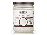 Organic Virgin Coconut Oil Glass Jar 14 fl. oz 414 ml by Nutiva