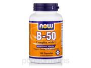 B 50 Complex with Vitamin C 100 Capsules by NOW