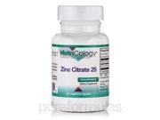 Zinc Citrate 25 mg 60 Vegetarian Capsules by NutriCology