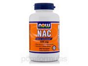 NAC 600 mg 250 Vegetarian Capsules by NOW