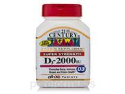 D3 2000 IU Super Strength 110 Tablets by 21st Century