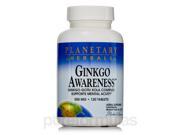 Ginkgo Awareness 500 mg 120 Tablets by Planetary Herbals