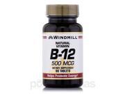 Vitamin B 12 500 mcg 60 Tablets by Windmill