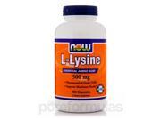 L Lysine 500 mg 250 Capsules by NOW