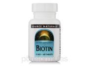 Biotin 5 mg 60 Tablets by Source Naturals