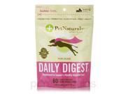 Daily Digest for Dogs 60 Duck Flavored Bone Shaped Chews by Pet Naturals of Ve