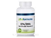 EPA DHA Fish Oil with Vitamin D 60 Softgels by PureFormulas